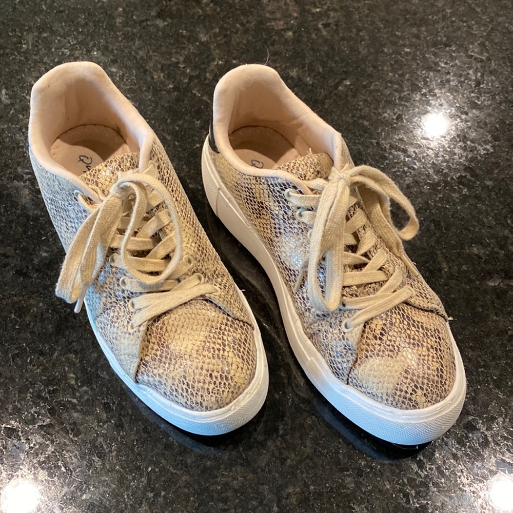 Faux snakeskin sneakers